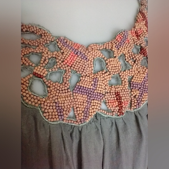 SEAGRASS SILK BEADED HANDMADE DRESS NWT - Picture 13 of 15